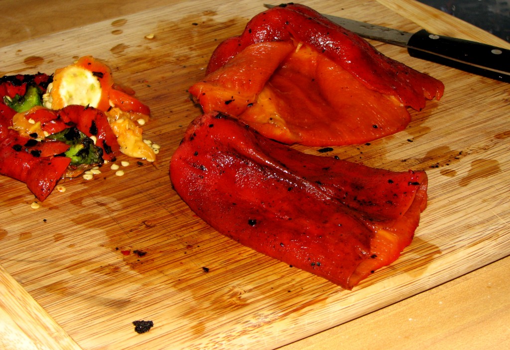 Making Homemade Roasted Red Peppers, Red Pepper Hummus, Red Bell Peppers