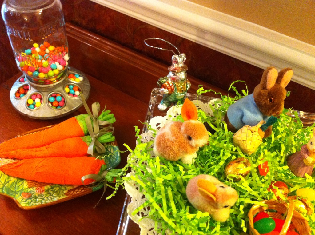 Afternoon tea, Easter, Carrots, bunnies