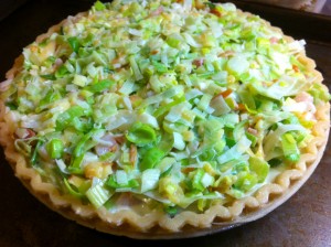 Leek Pie, French leek pie, leeks