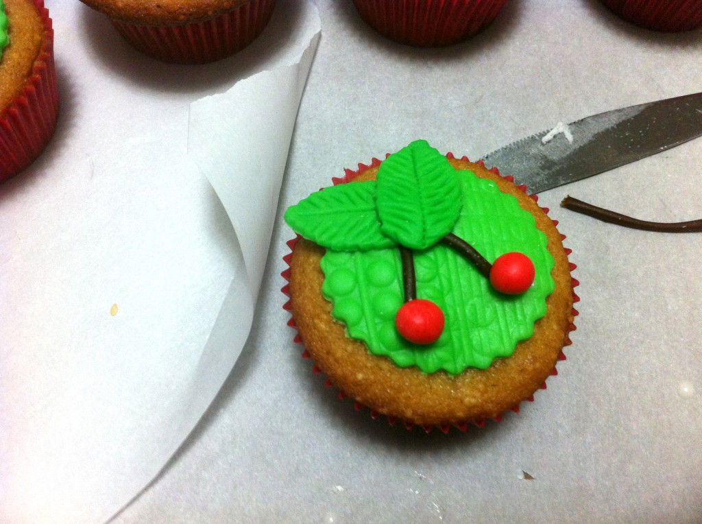 Fondant Cherry Cupcake