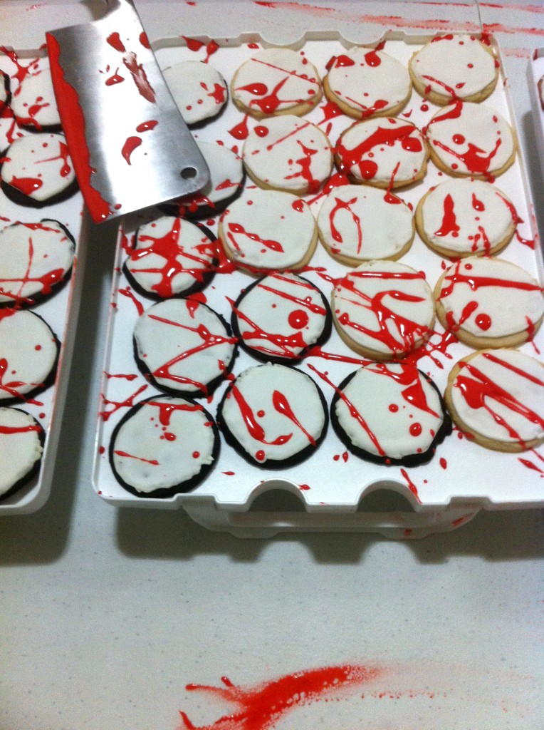 Blood-Splattered Cookie Crime Scene