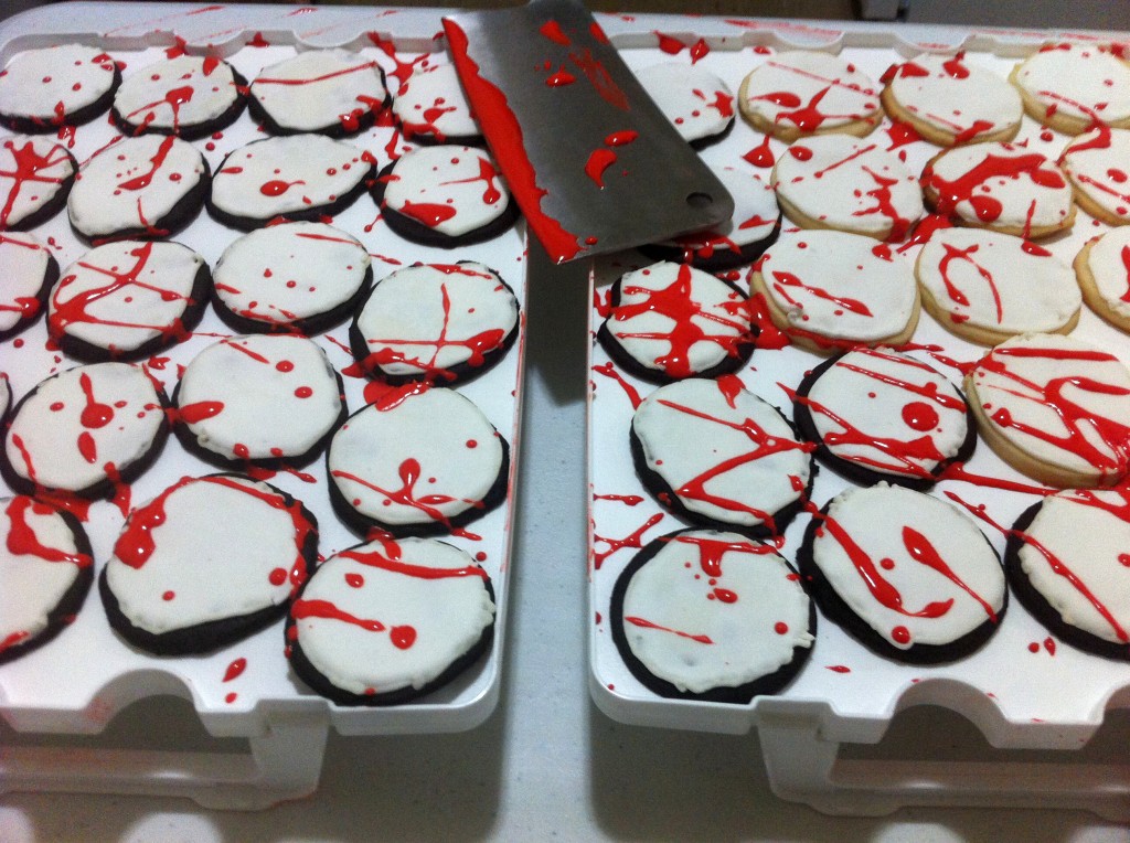 Blood-Splattered Cookies Crime Scene