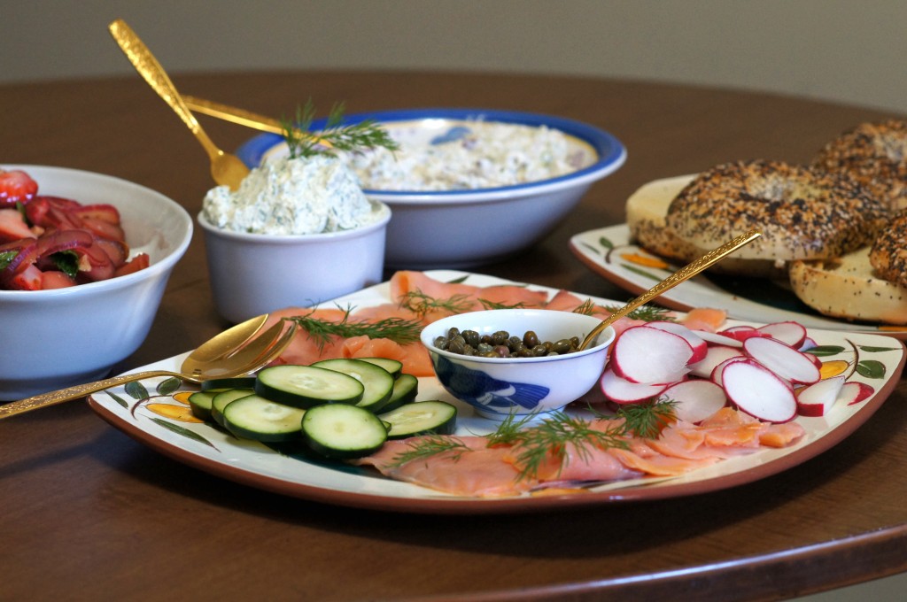 Mother's Day Brunch Bagel Spread 