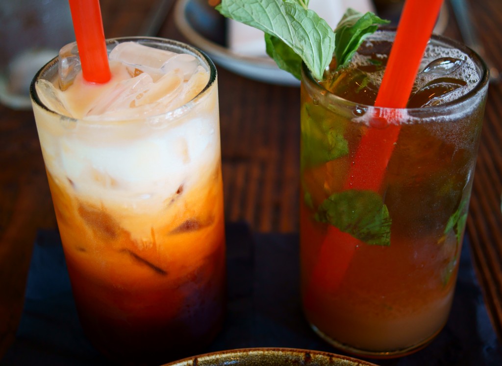 Vietnamese Iced Tea and Tamarind Mint Iced Tea at Khong River House