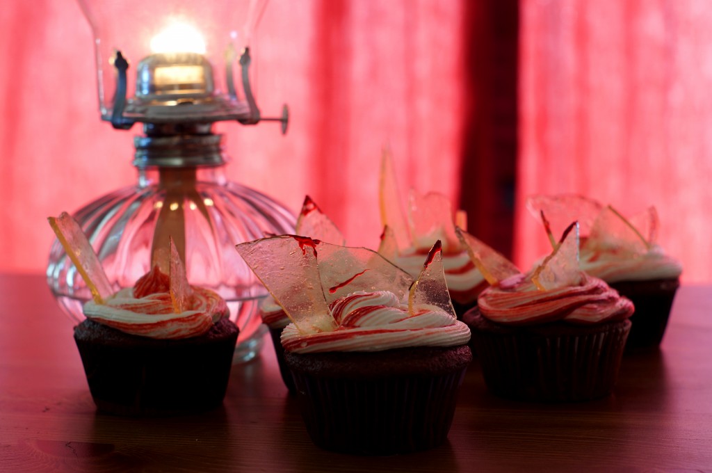 Chocolate Raspberry Glass Cupcakes