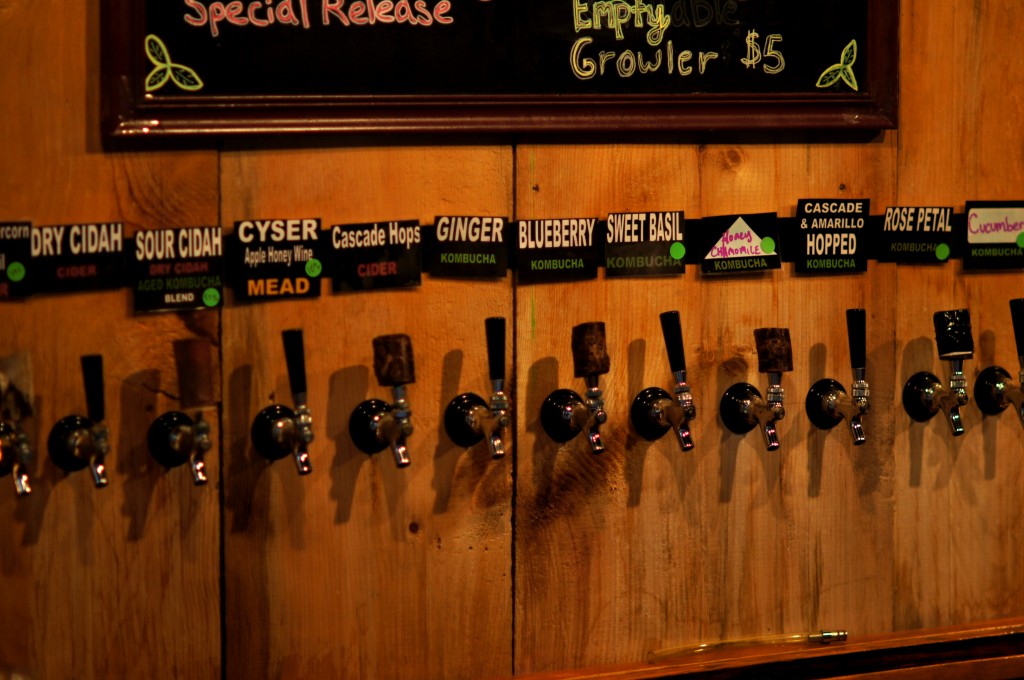 Kombucha and Cider Offerings at Urban Farm Fermentory Taproom 