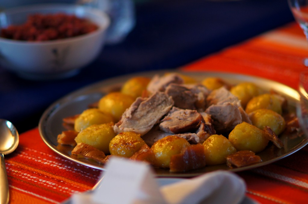 Roast Pork with Crackling and Brown Potatoes