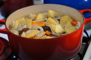 The Vegetables Simmering in a Sweet-Dashi Broth