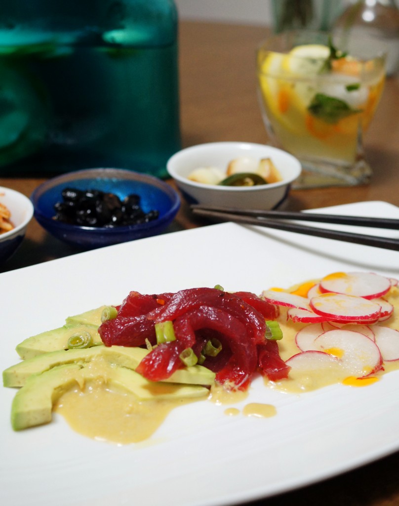 Korean-Style Tuna Tartare with Banchan
