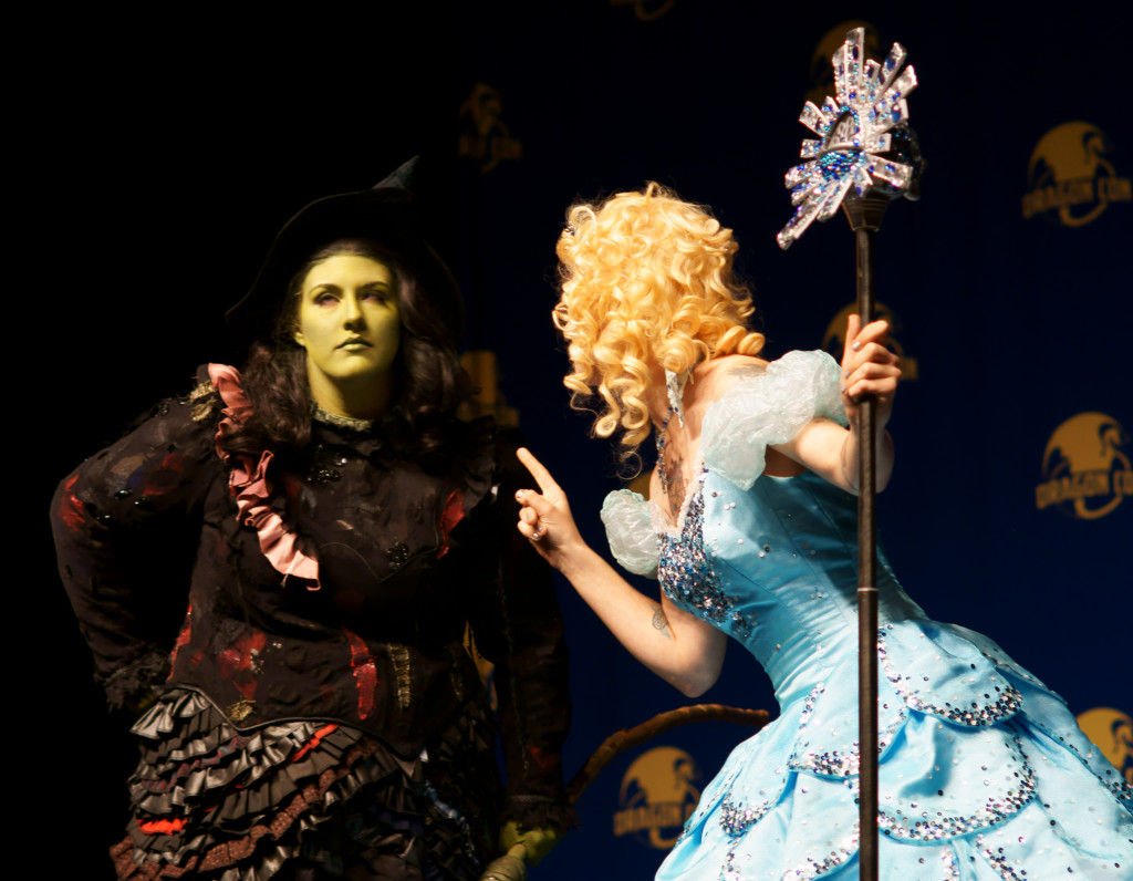 Elphaba (the Wicked Witch of the West) and Glinda, the Good Witch