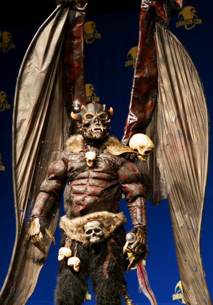A Winged Monster with Skull Adornments at Dragon Con Costume Contest 2015