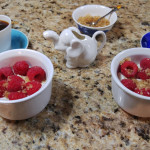 Fromage Blanc with Honey and Raspberries