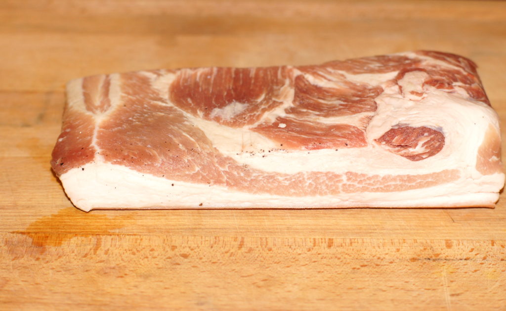 Raw Slab of Pork Belly 