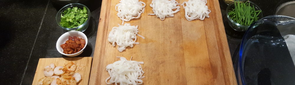 Pad Thai Spring Roll Ingredients Ready for Assembly