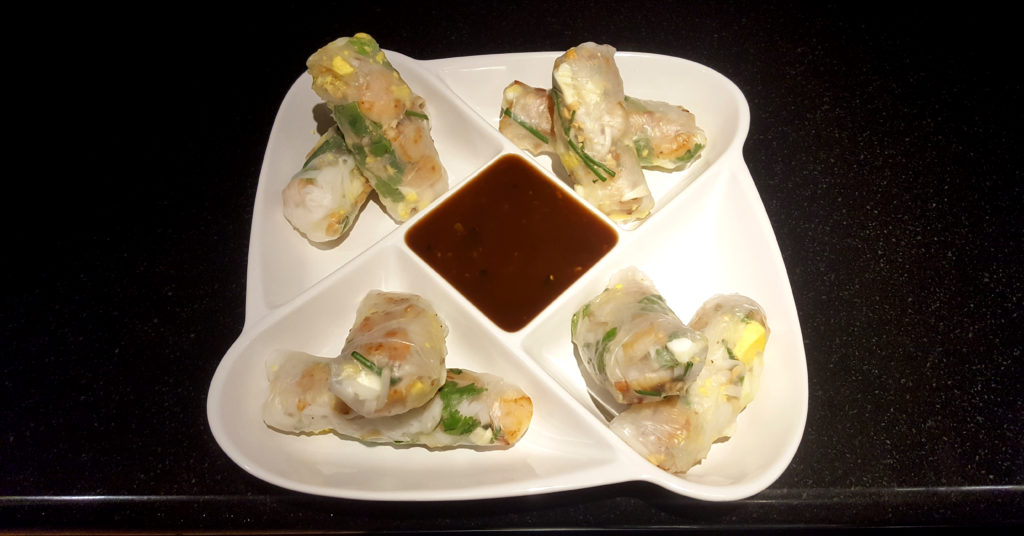 Pad Thai Spring Rolls with Tamarind Dipping Sauce