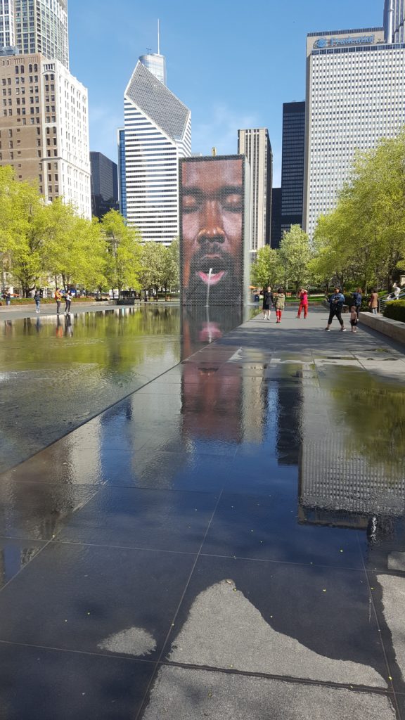 Crown Fountain in Millennium Park, Chicago