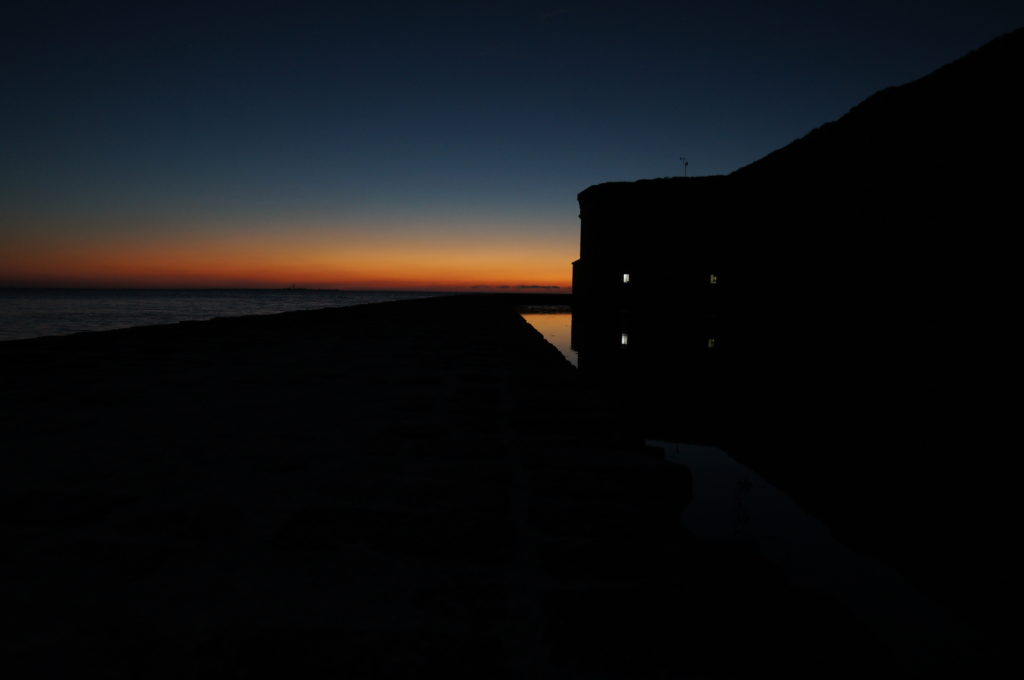 Twilight over the Moat Wall at Fort Jefferson in the Dry Tortugas National Park