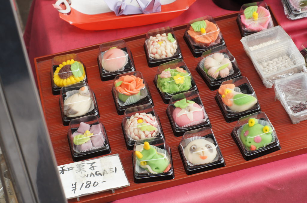 Cute Wagashi (Traditional Japanese Sweets) in Tsukiji Market