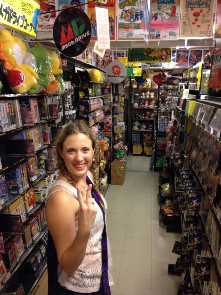 Me in Super Potato, a five-floor retro video game shop in Akihabara