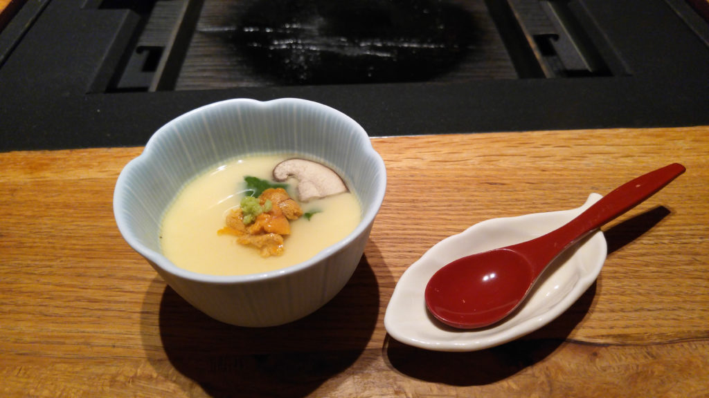 Cold Egg Custard with Sea Urchin at Restaurant Nupuri