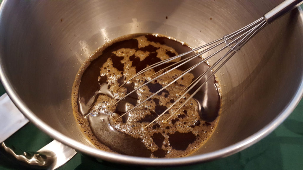 Dissolving the Gelatin in Hot Coffee