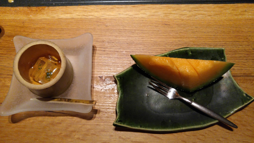 Matcha Warabi Mochi and Furano Melon