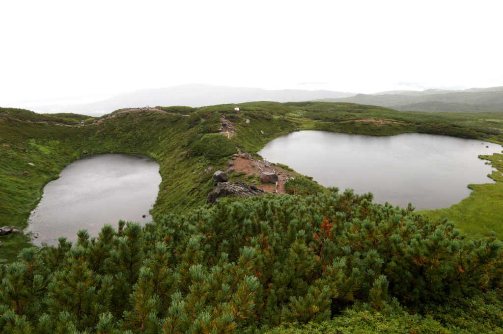 View of Suribachi and Kagami Ponds 