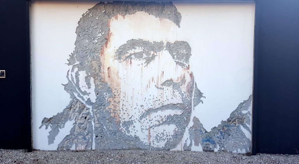 Chiseled Mural Created by VHILS (Alexandre Farto)