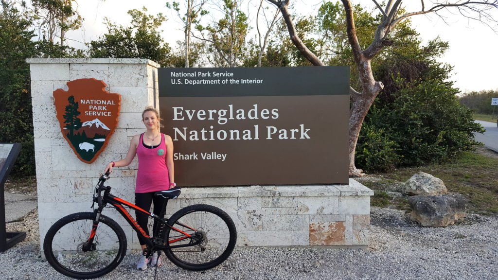 Me with my Bike in Front of the Sign for Shark Valley, Everglades National Park