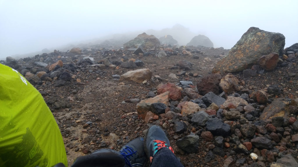 Taking a Rest Summiting Mount Asahidake