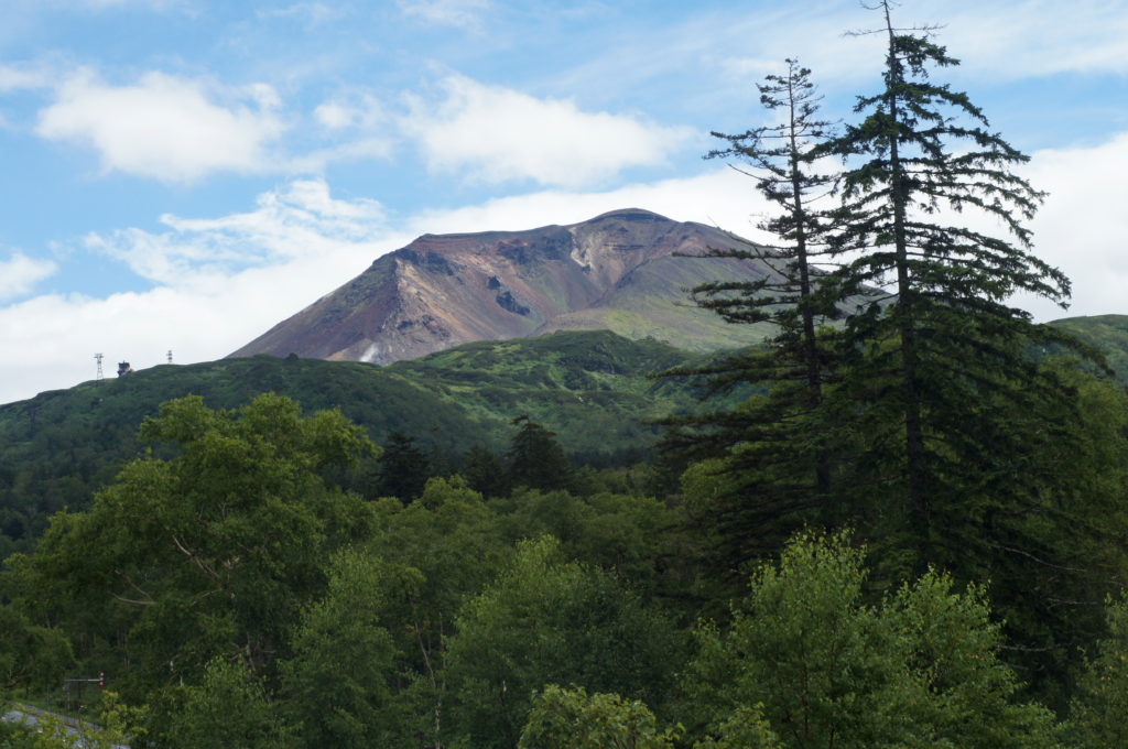 View of Mount Asahidake from Asahidake Onsen