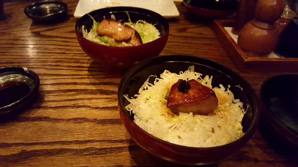 Foie Gras with Black Garlic at Raku Las Vegas