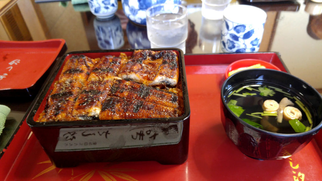Grilled BBQ Eel over Rice at Honkaku Sumibiyaki Unagi Ishiguro Restaurant