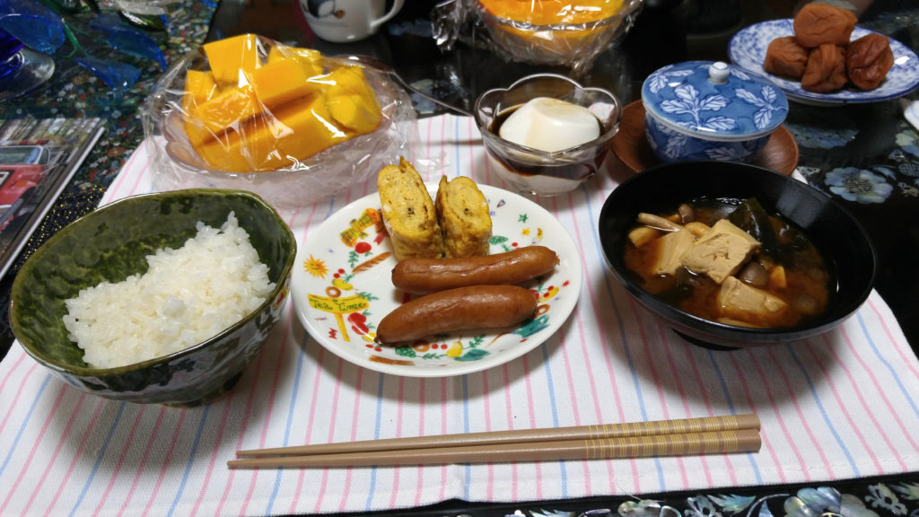 Traditional Japanese Breakfast with Jimami Tofu