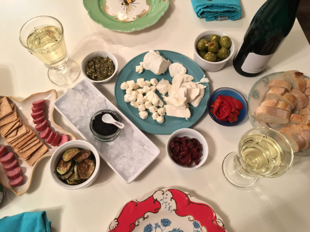 Celebratory Dinner Mozzarella Bar Spread