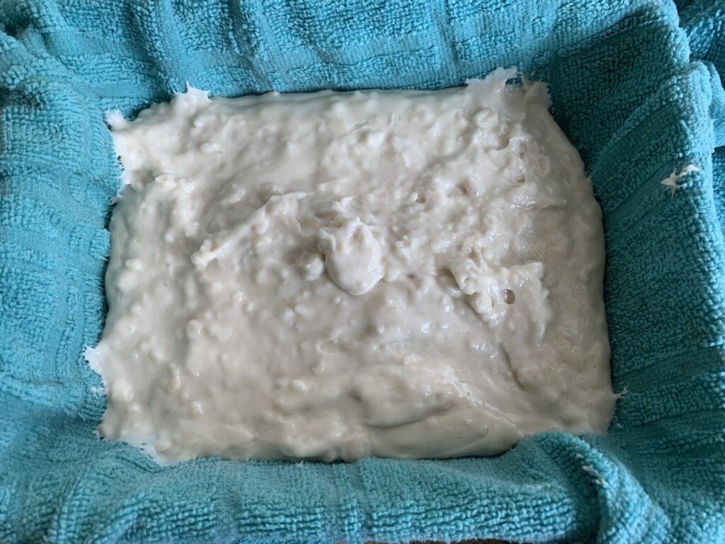Cooked Jimami Tofu in Cloth-Lined Dish