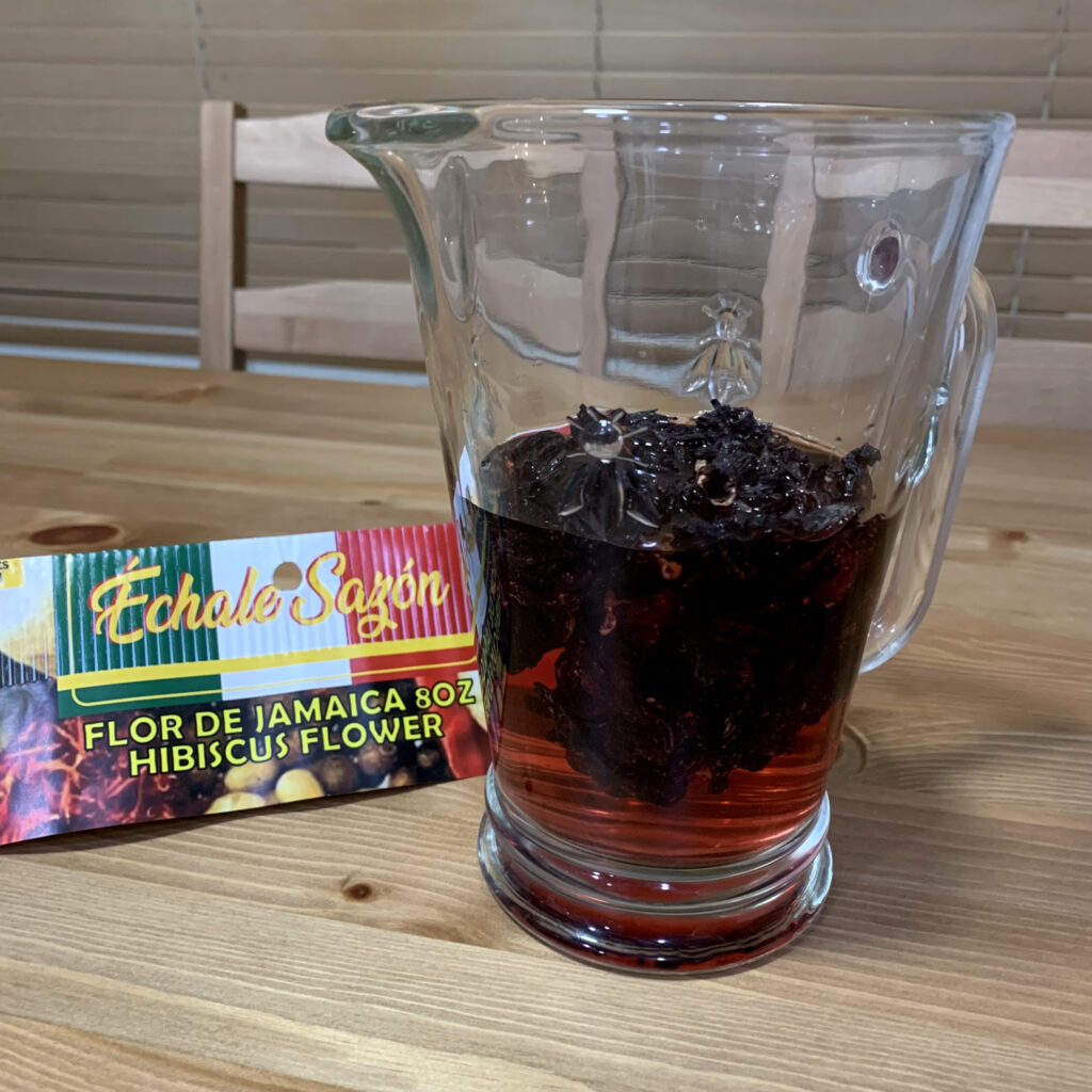Hibiscus Flowers Steeping in Water 